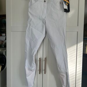 Equestrian White Bling Riding Breeches